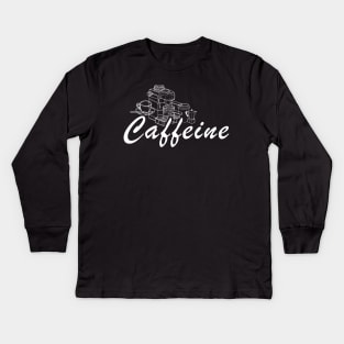 CAFFEINE // Coffee Press, Mug, Espresso T-Shirt Kids Long Sleeve T-Shirt